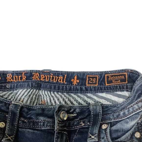 Rock Revival Johanna Bootcut Jeans Sz 29 Blue - Picture 4 of 11